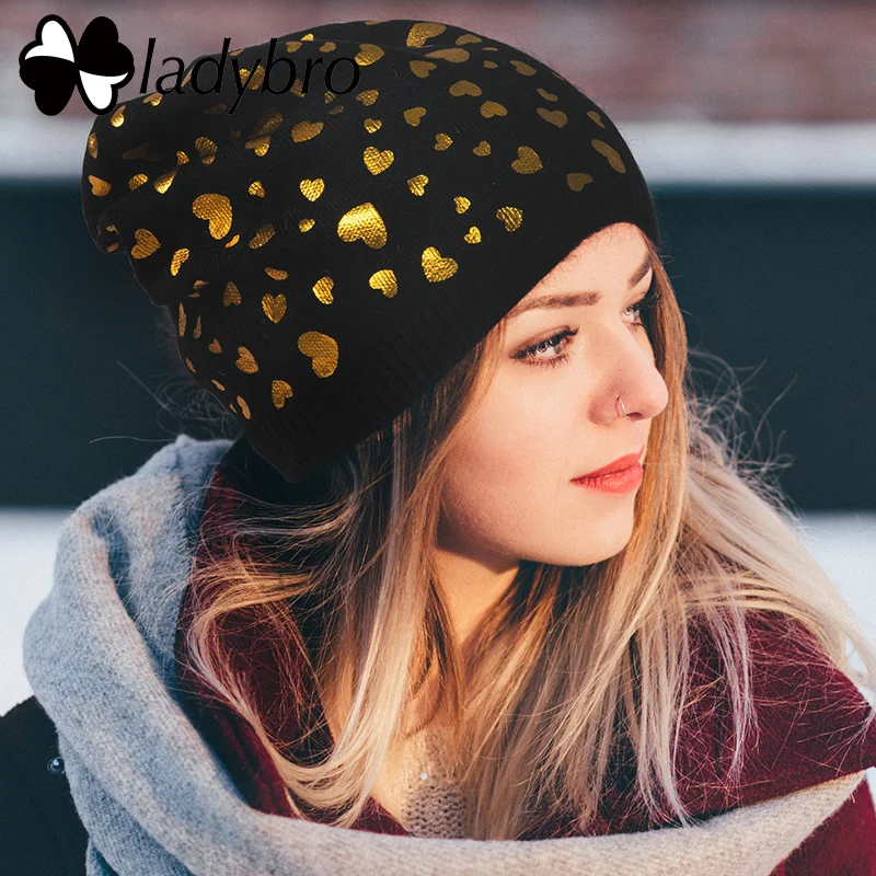 Женская Шапка бини ladibro зимняя теплая вязаная шапка для катания на лыжах|beanie winter