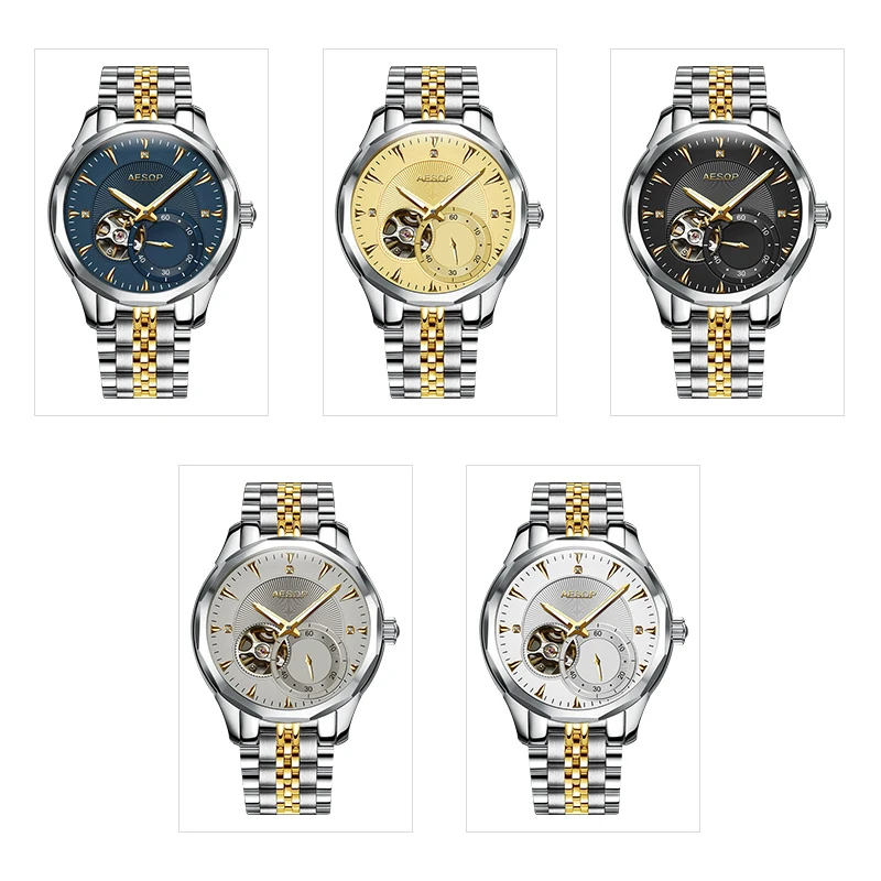 AESOP Automatic Mechanical Movement Watch Men Luxury Automatic Sapphire Steel Men's Wrist Watches For Men Relogio Masculino
AESOP Automatic Mechanical Movement Watch Men Luxury Automatic Sapphire Steel Men's Wrist Watches For Men Relogio Masculino