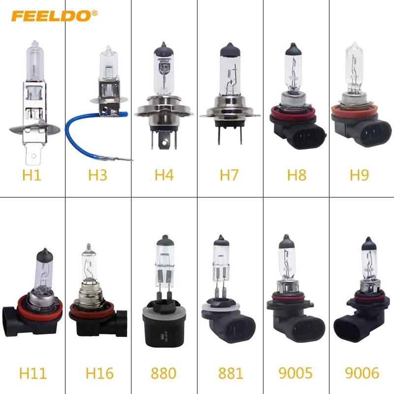 FEELDO 1PC H1/H3/H4/H7/H8/H9/H11/H16/55W/100W 12V White Car Headlights Lamp Car Light Source Parking
FEELDO 1PC H1/H3/H4/H7/H8/H9/H11/H16/55W/100W 12V White Car Headlights Lamp Car Light Source Parking