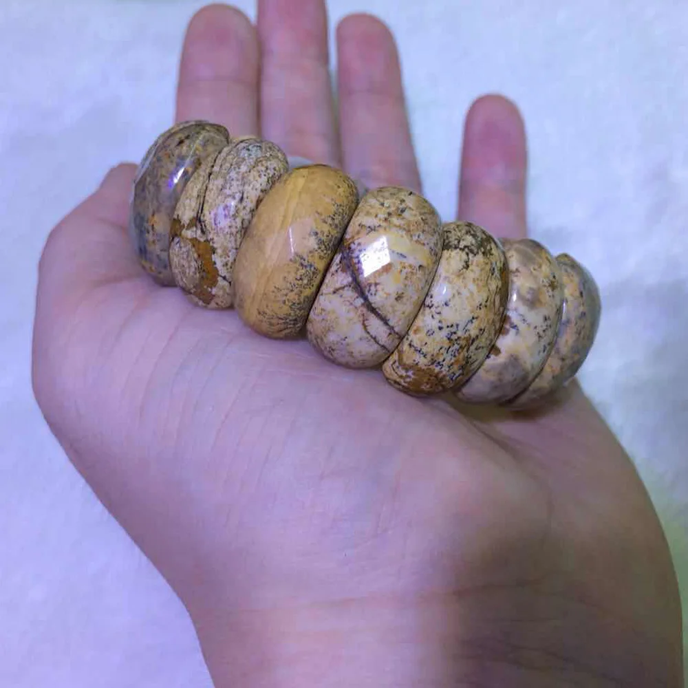 natural picture jaspers stone beads bracelet natural stone bangle charming jewerly bracelet for woman for gift wholesale !
natural picture jaspers stone beads bracelet natural stone bangle charming jewerly bracelet for woman for gift wholesale !