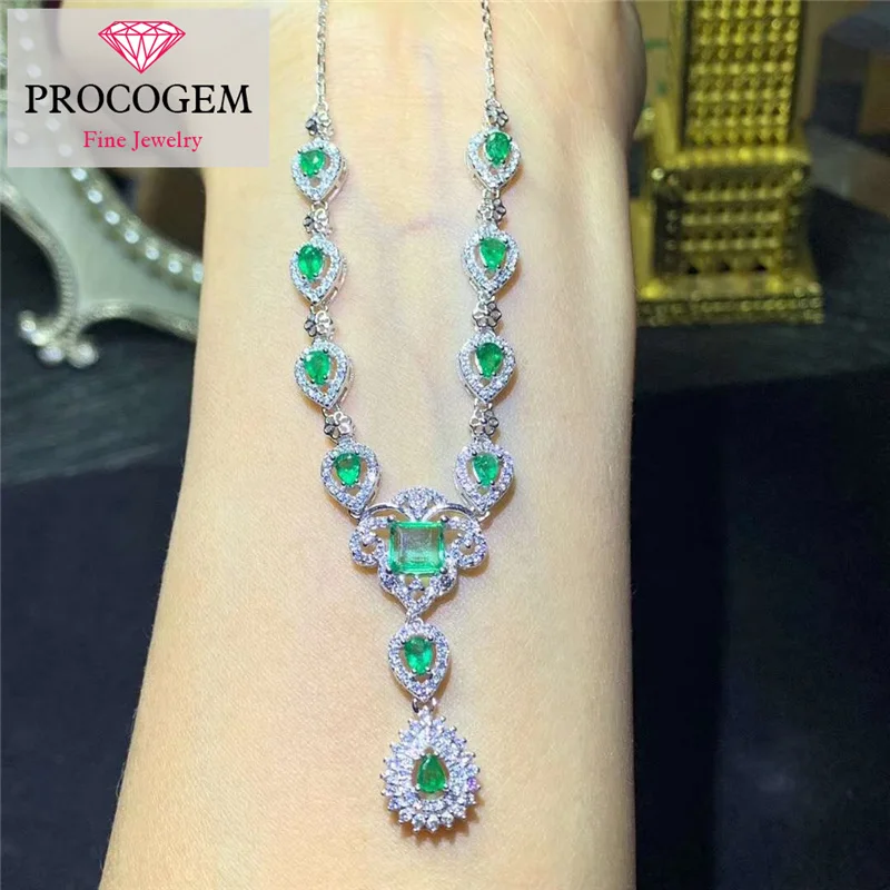 Procogem натуральный изумруд Подвески Ожерелья 2.6Ct стерлингового серебра 925 натуральный драгоценный камень ожерелье женское хорошее ювелирное...
Procogem натуральный изумруд Подвески Ожерелья 2.6Ct стерлингового серебра 925 натуральный драгоценный камень ожерелье женское хорошее ювелирное...