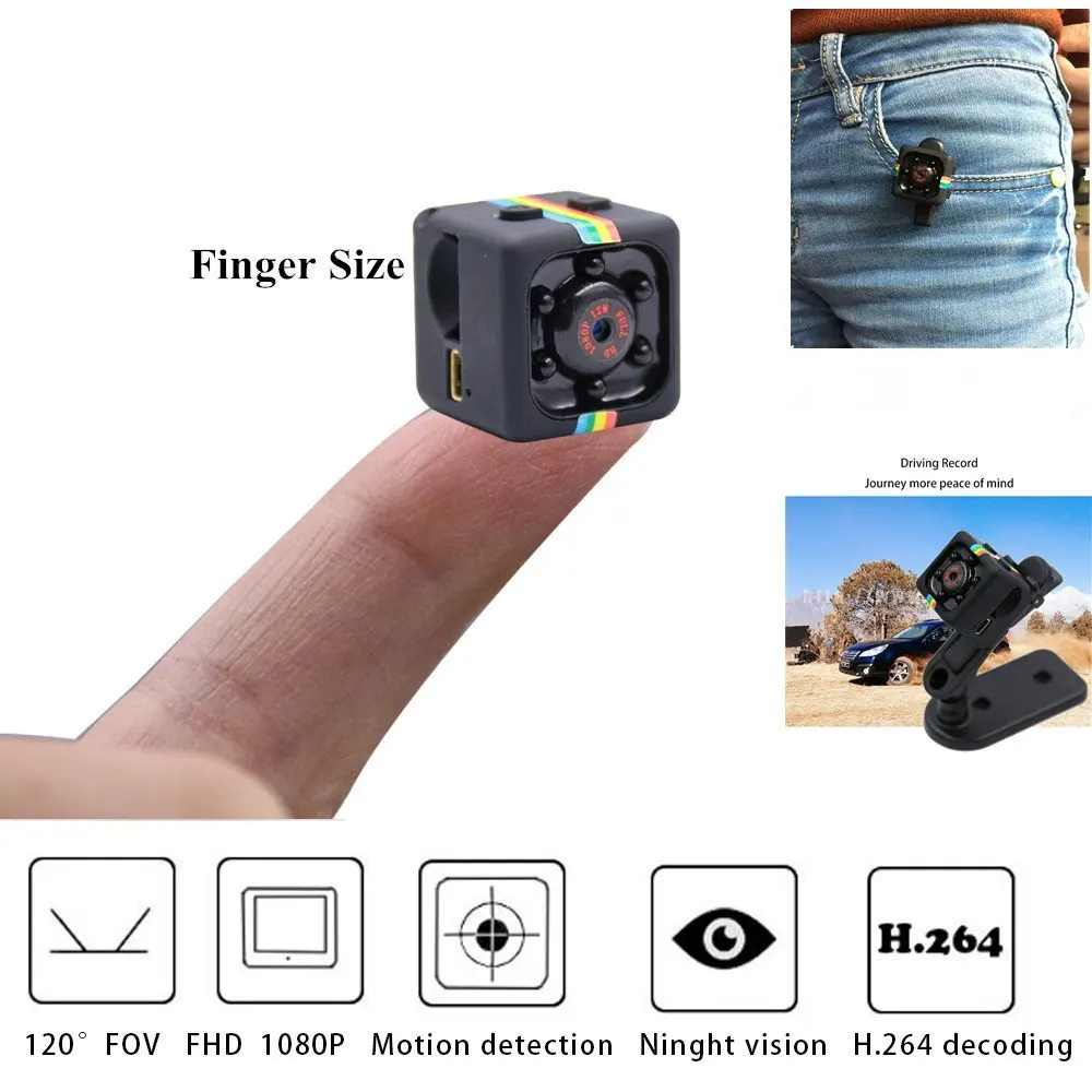 Оригинальный SQ11 Full HD MINI Камера 1080 P 12MP Ночное видение снаружи няня микро Cam