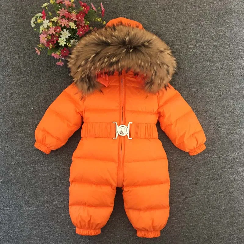 9 color Down Romper yellow snowsuit Waterproof Windproof Snow Wear Jumpsuit Baby Kids Ski suit One Piece Warm Outerwear | Детская одежда