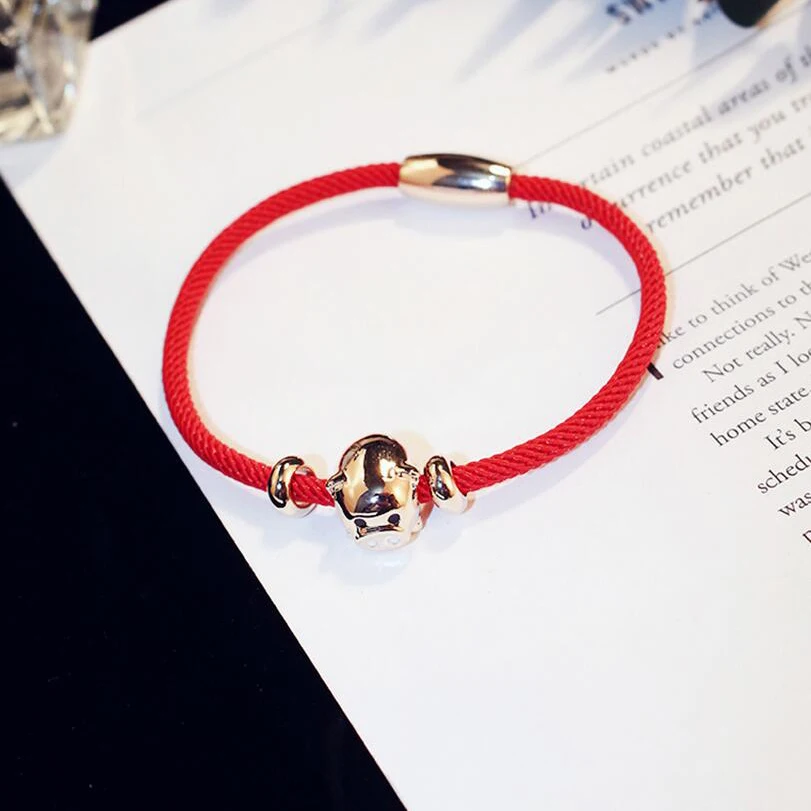 2019 New Red Rope Pig Bracelet For Woman Style Rose Gold Color Piglet Bracelet Zinc Alloy Mascot Female Fringed Copper Bracelet
2019 New Red Rope Pig Bracelet For Woman Style Rose Gold Color Piglet Bracelet Zinc Alloy Mascot Female Fringed Copper Bracelet