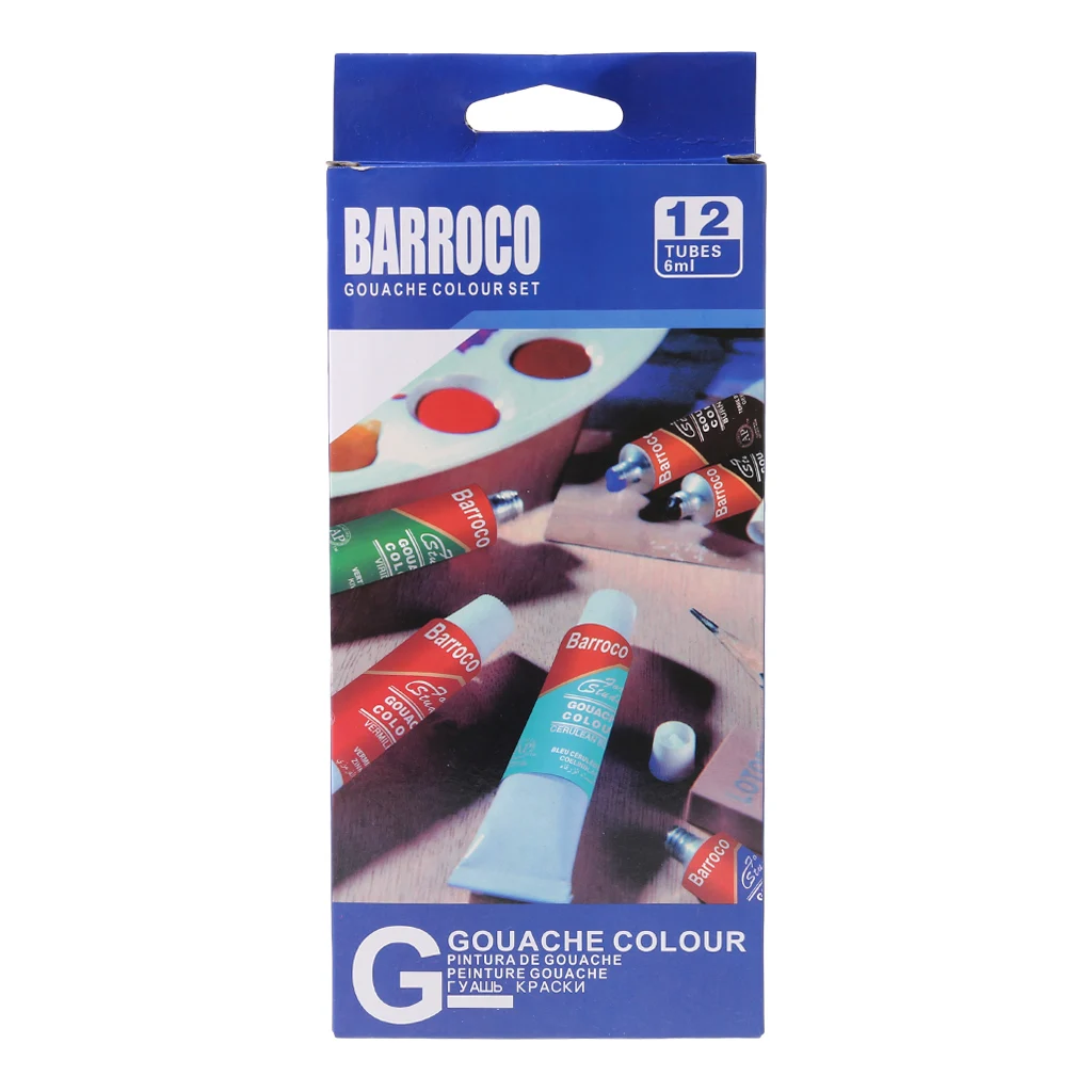 12 Colors Gouache Paint Tubes Set 6ml Draw Painting Pigment Painting With Brush Art Supplies Jan-12
12 Colors Gouache Paint Tubes Set 6ml Draw Painting Pigment Painting With Brush Art Supplies Jan-12