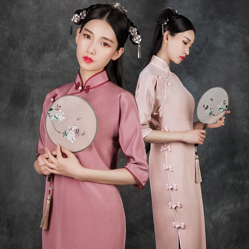 See Orange Glitziest Vintage Pink Silk Long Cheongsam Autumn Beijing Girl Chinese Dress Qipao SO1720
See Orange Glitziest Vintage Pink Silk Long Cheongsam Autumn Beijing Girl Chinese Dress Qipao SO1720