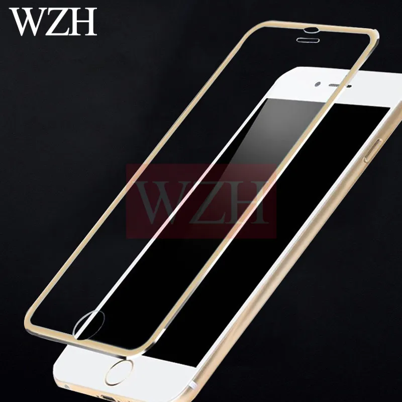 Закаленное стекло для iPhone 6 6s plus 7 8 X с алюминиевым краем|Защитные стёкла и плёнки
