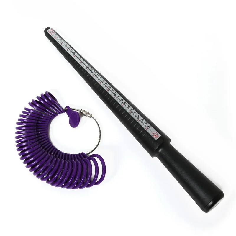 Plastic Ring Sizer Set Measuring Ring with Rings Mandrel Sizer Finger Sizing Measuring Stick Ring Jewelry Tools Set
Plastic Ring Sizer Set Measuring Ring with Rings Mandrel Sizer Finger Sizing Measuring Stick Ring Jewelry Tools Set