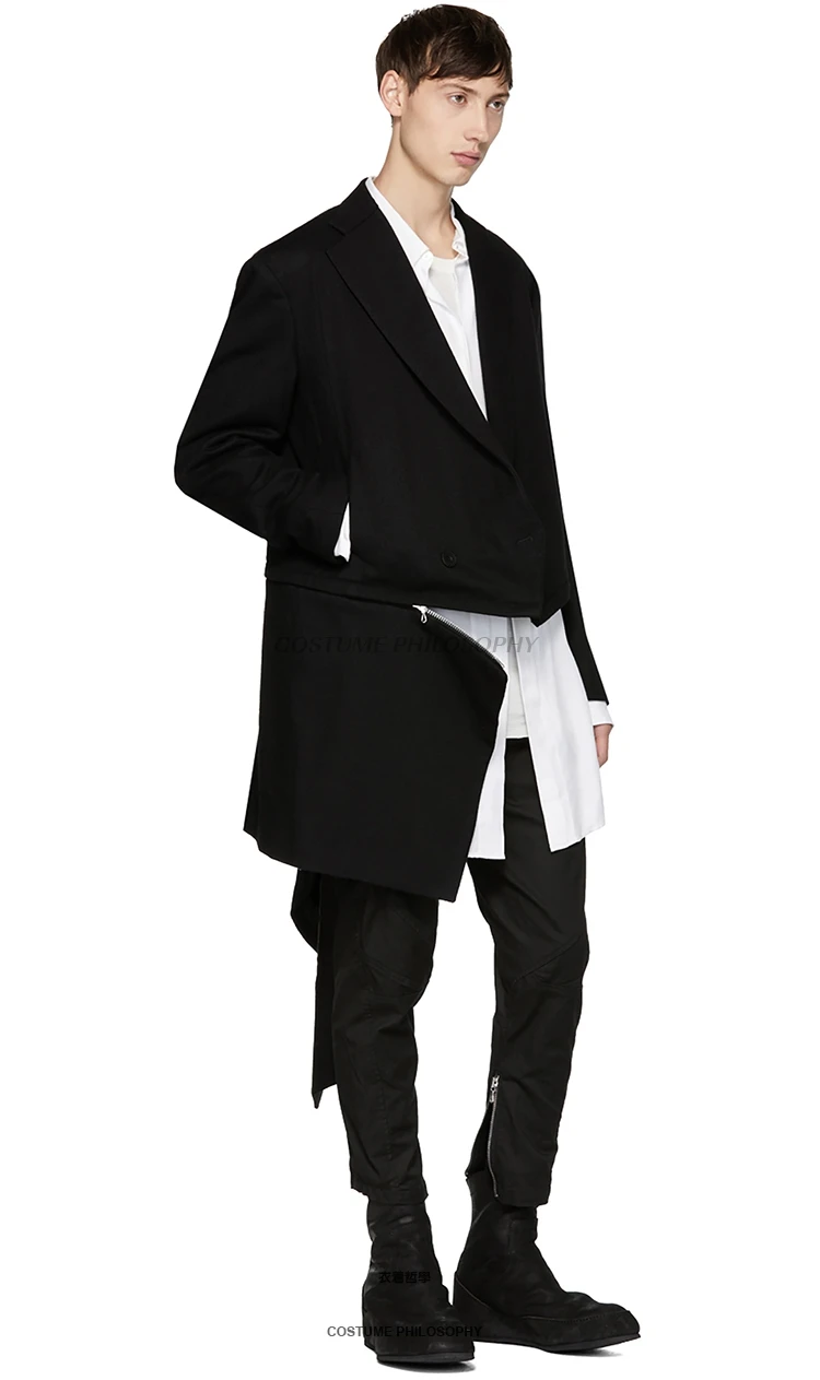 S-5XL 2017 NEW Men's clothing fashion Catwalk loose stitching zipper design woolen overcoat long suit plus size costumes
S-5XL 2017 NEW Men's clothing fashion Catwalk loose stitching zipper design woolen overcoat long suit plus size costumes