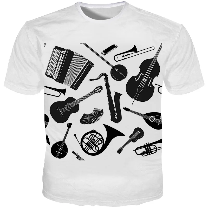 YOUTHUP Men's t shirts 3D Musical instrument Printed Top Tees Summer Short Sleeve T shirts Funny Male Cool Style T-shirts
YOUTHUP Men's t shirts 3D Musical instrument Printed Top Tees Summer Short Sleeve T shirts Funny Male Cool Style T-shirts