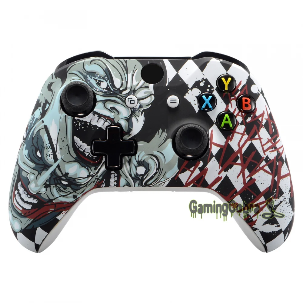 eXtremeRate Joker Soft Touch Faceplate Cover Front Housing Shell Case Replacement Kit for Xbox One S & for Xbox One X Controller
eXtremeRate Joker Soft Touch Faceplate Cover Front Housing Shell Case Replacement Kit for Xbox One S & for Xbox One X Controller