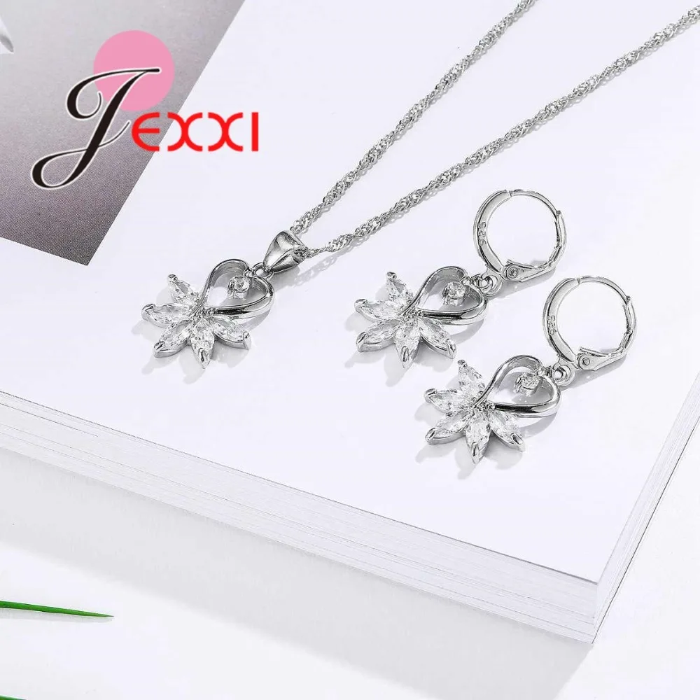 Romantic Love Heart Cubic Zirconia Swans 925 Sterling Silver Jewelry Sets for Women Engagement & Wedding
Romantic Love Heart Cubic Zirconia Swans 925 Sterling Silver Jewelry Sets for Women Engagement & Wedding