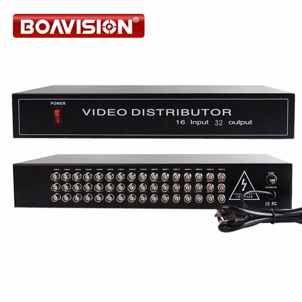 

HD Video Splitter/Distributor 16 Points 32 Output,Support 720P/1080P AHD,HDCVI,HDTVI Camera BNC in&out Distance Max to 300-600M