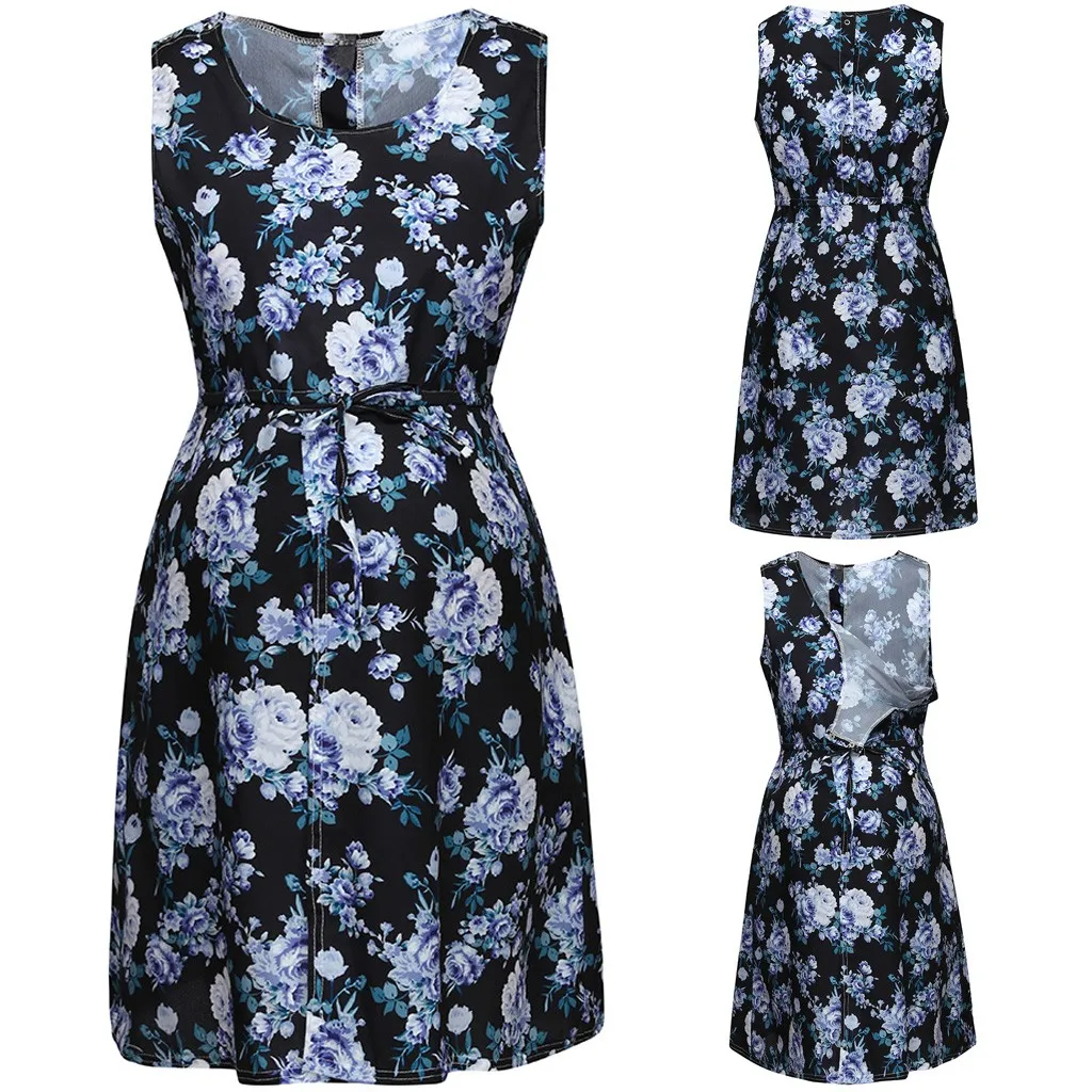 LONSANT Mother Nusring brestfeeding Sleeveless Floral casual Dress handy Maternity Dresses summer Women Pregnancy Sundress
LONSANT Mother Nusring brestfeeding Sleeveless Floral casual Dress handy Maternity Dresses summer Women Pregnancy Sundress