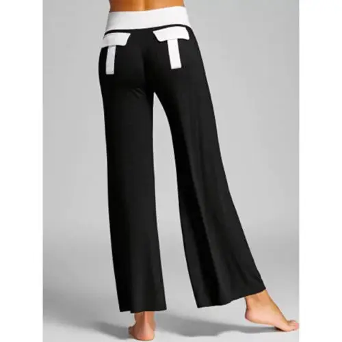 New 2019 Women Plain Wide Leg Flared Ladies Trousers high Waist Color Block Pants
New 2019 Women Plain Wide Leg Flared Ladies Trousers high Waist Color Block Pants