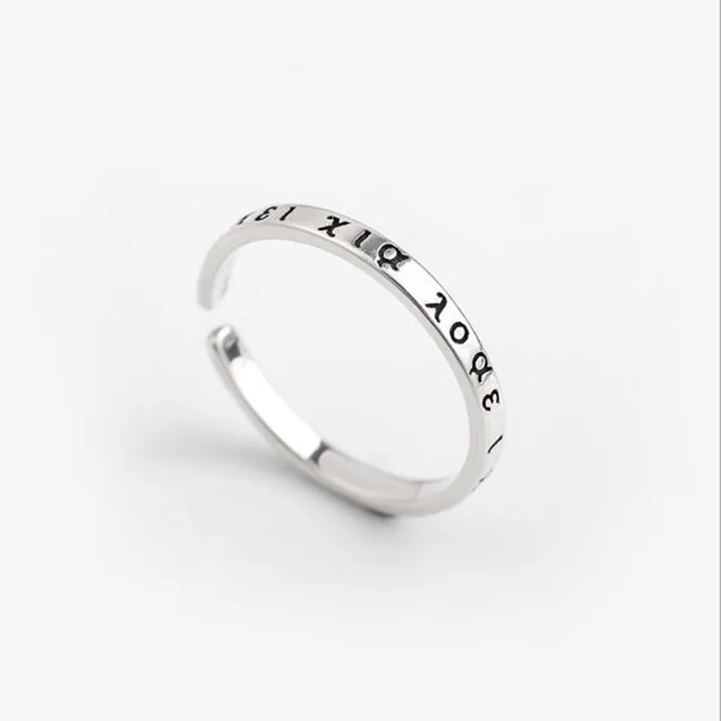 New Retro Exquisite Original Silver Plated Jewelry Greek Opening Thai Silver Wild Letters Opening Rings R048
New Retro Exquisite Original Silver Plated Jewelry Greek Opening Thai Silver Wild Letters Opening Rings R048