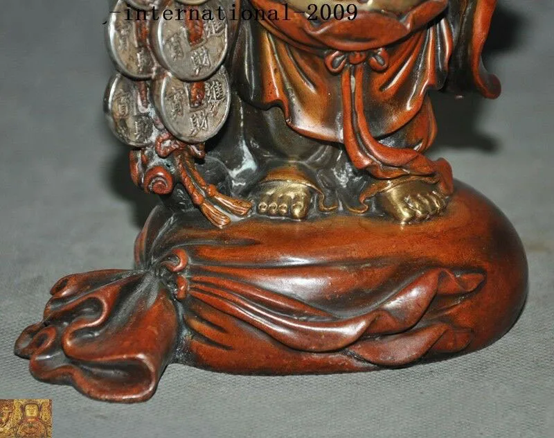 wedding decoration China temple Bronze 24k gold Gilt-silver wealth coin Ruyi Maitreya Buddha statue New Year
wedding decoration China temple Bronze 24k gold Gilt-silver wealth coin Ruyi Maitreya Buddha statue New Year