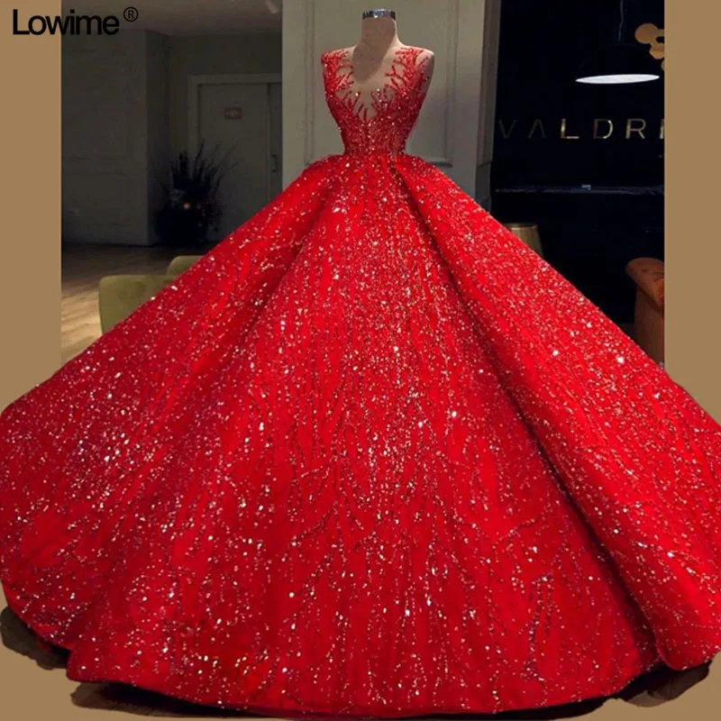 Lowime Lustrous Sequined Satin Arabic Wedding Dresses 2019 V-Neck vestido de noiva Court Train Luxury Red Bridal Gowns
Lowime Lustrous Sequined Satin Arabic Wedding Dresses 2019 V-Neck vestido de noiva Court Train Luxury Red Bridal Gowns