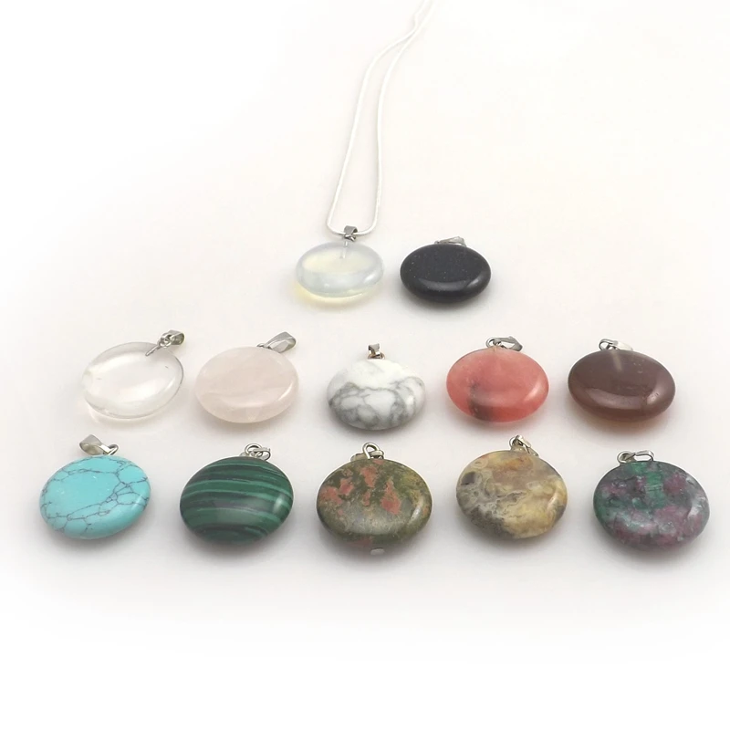 Mixed Lot Natural Stone Round Shape Pendant Silver Color Chain Necklaces For Women 12pcs/lot
Mixed Lot Natural Stone Round Shape Pendant Silver Color Chain Necklaces For Women 12pcs/lot