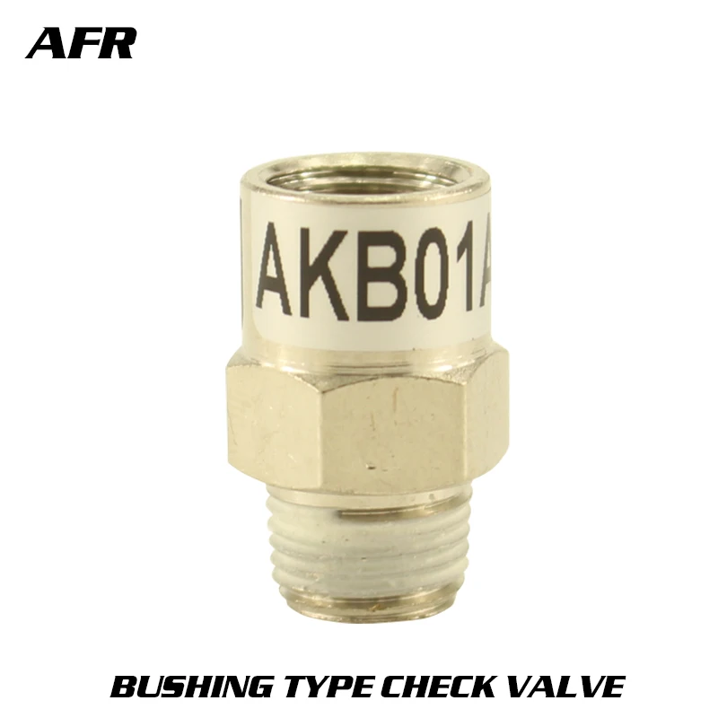 SMC type connector series AKB-01A-01S 1/8" AKB-02A-02S 1/4" AKB-03A-03S 3/8" Bushing type check valve type B AKB-04A-04S 1/2"
SMC type connector series AKB-01A-01S 1/8" AKB-02A-02S 1/4" AKB-03A-03S 3/8" Bushing type check valve type B AKB-04A-04S 1/2"