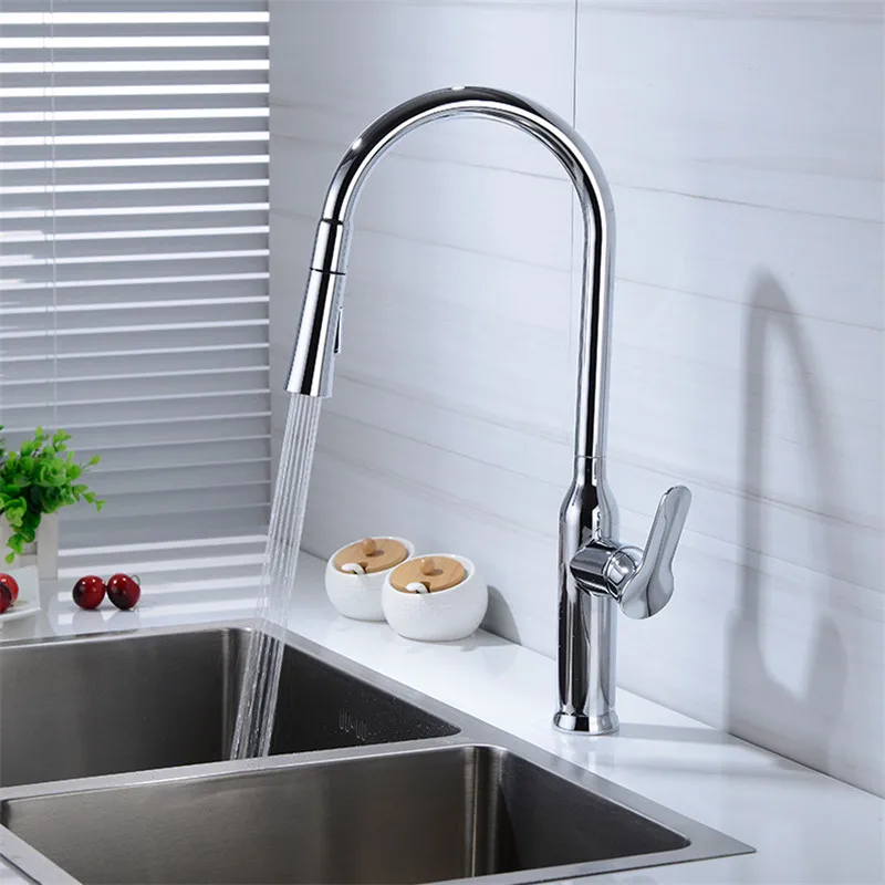 Kitchen Sink Faucets Chrome Brass Pull Out Kitchen Mixer Tap Single Handle Hot & Cold Sink Crane Tap 360 Degree Rotation Faucet
Kitchen Sink Faucets Chrome Brass Pull Out Kitchen Mixer Tap Single Handle Hot & Cold Sink Crane Tap 360 Degree Rotation Faucet