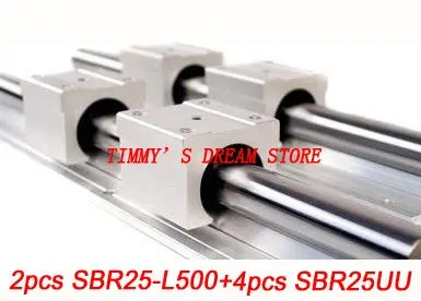 Free Shipping 2pcs SBR25-500mm Linear Bearing Rails + 4pcs SBR25UU Bearing Locks CNC X Y Z
Free Shipping 2pcs SBR25-500mm Linear Bearing Rails + 4pcs SBR25UU Bearing Locks CNC X Y Z