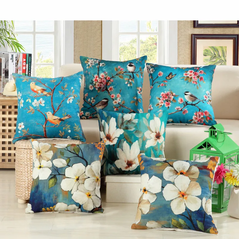 45x45cm/17.72x17.72" Cherry Blossoms Cushion Cover Cotton Linen Decorative Throw Pillow Cover Seat Sofa Embrace Pillow Case
45x45cm/17.72x17.72" Cherry Blossoms Cushion Cover Cotton Linen Decorative Throw Pillow Cover Seat Sofa Embrace Pillow Case