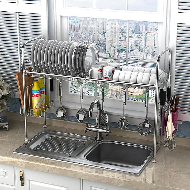 H Multi-use Stainless Steel Dishes Rack Stready Sink Drain Rack Kitchen Oragnizer Rack Storage Rack Dish Shelf Strong Bearing
H Multi-use Stainless Steel Dishes Rack Stready Sink Drain Rack Kitchen Oragnizer Rack Storage Rack Dish Shelf Strong Bearing