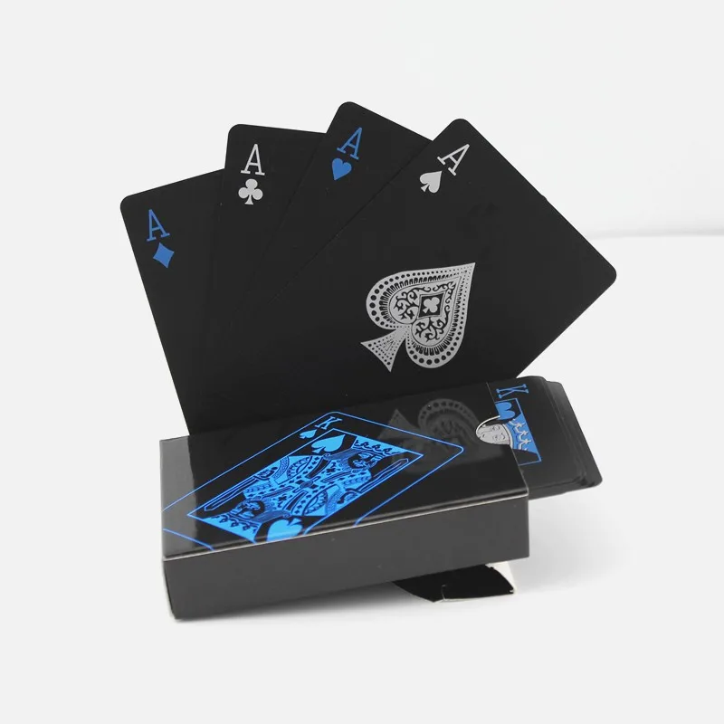 waterproof plastic pvc playing cards set pure black poker card sets classic board game cards collection pokers
waterproof plastic pvc playing cards set pure black poker card sets classic board game cards collection pokers