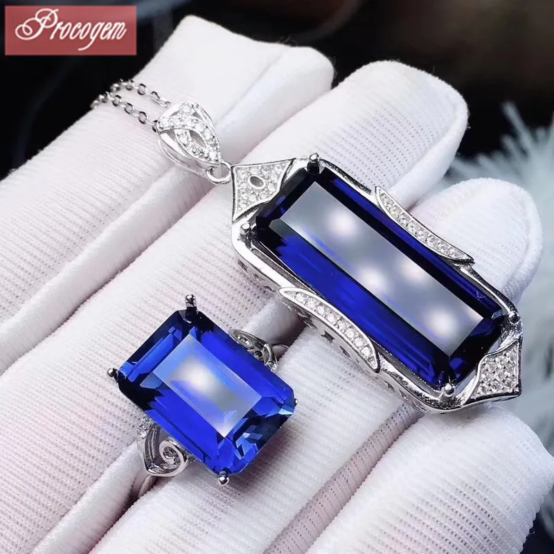 High Quality Optimized Sapphire Jewelry sets Rings for Unisex Necklace Ring Big gems 10x24mm for Party 925 Sterling Silver #171
High Quality Optimized Sapphire Jewelry sets Rings for Unisex Necklace Ring Big gems 10x24mm for Party 925 Sterling Silver #171