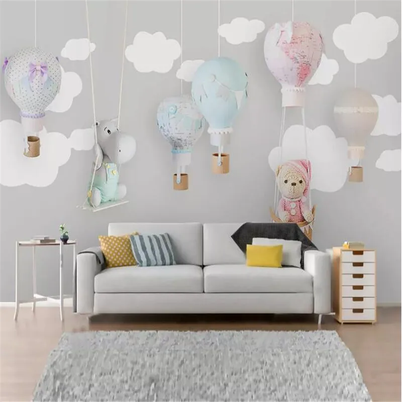 Cartoon animal balloon children's room background wall professional making murals, wallpaper wholesale, custom poster photo wall
Cartoon animal balloon children's room background wall professional making murals, wallpaper wholesale, custom poster photo wall