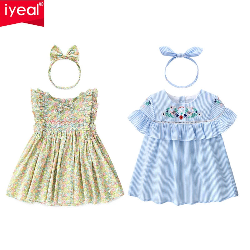 IYEAL New Fashion Summer Toddler Baby Girl Clothes Cotton A-Line Ruffle Sleeve Dresses with Headband for Infant Baby Outfit 1-3Y
IYEAL New Fashion Summer Toddler Baby Girl Clothes Cotton A-Line Ruffle Sleeve Dresses with Headband for Infant Baby Outfit 1-3Y