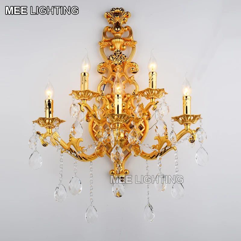 Gold Color Crystal wall lamp gold wall sconces light Crystal wall bracket bra Lighting 5 lights for Living room Bedroom Hotel
Gold Color Crystal wall lamp gold wall sconces light Crystal wall bracket bra Lighting 5 lights for Living room Bedroom Hotel
