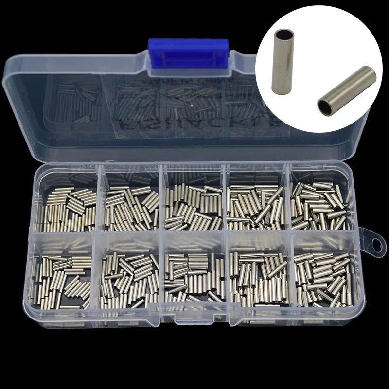 Copper Fishing Crimp Sleeves 500pcs/set Single Round Fishing Line Crimping Tube Wire Crimp Connector Accessories 1.0-1.8mm
Copper Fishing Crimp Sleeves 500pcs/set Single Round Fishing Line Crimping Tube Wire Crimp Connector Accessories 1.0-1.8mm