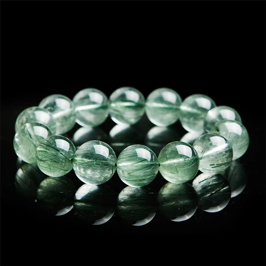 16mm Genuine Brazil Natural Green Rutilated Quartz Crystal Round Bead Bracelets For Women Charm Powerful Stretch Mens Bracelet
16mm Genuine Brazil Natural Green Rutilated Quartz Crystal Round Bead Bracelets For Women Charm Powerful Stretch Mens Bracelet
