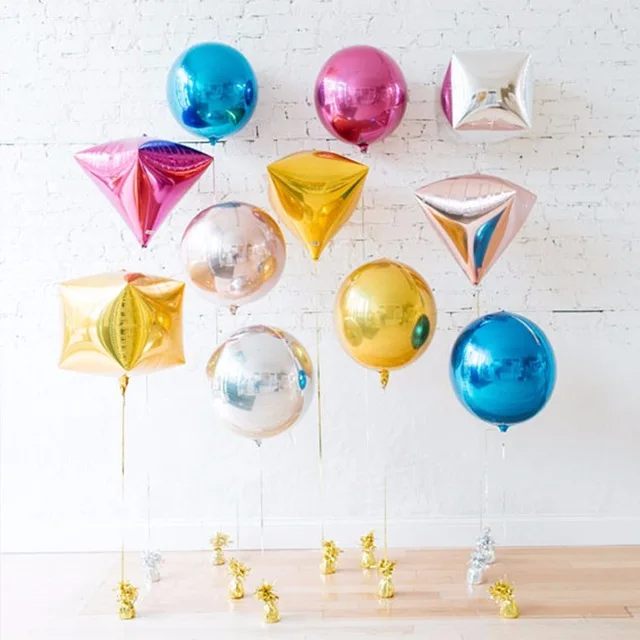 20pcs 24 inch Rose Gold 4D diamond Cube Shaped Helium Ball Solid Foil Balloons Party Wedding Birthday Party New Year Decor
20pcs 24 inch Rose Gold 4D diamond Cube Shaped Helium Ball Solid Foil Balloons Party Wedding Birthday Party New Year Decor