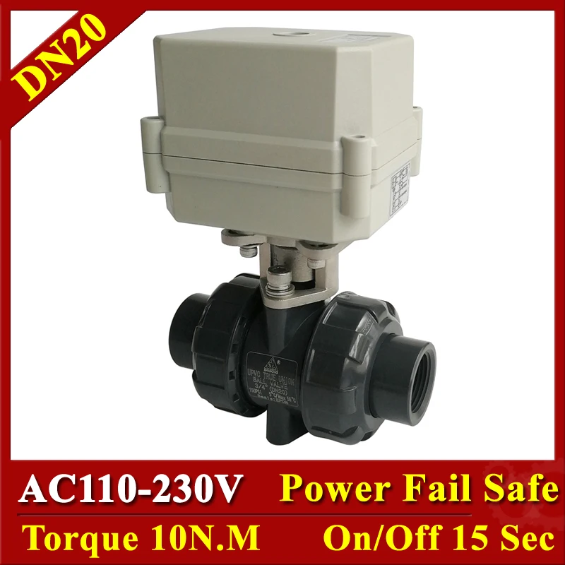 

Tsai Fan Power Off Return Electric Valve BSP/NPT 3/4" AC110-230V 2/5 Wires DN20 Normally Open/Closed Valve For Flow Control