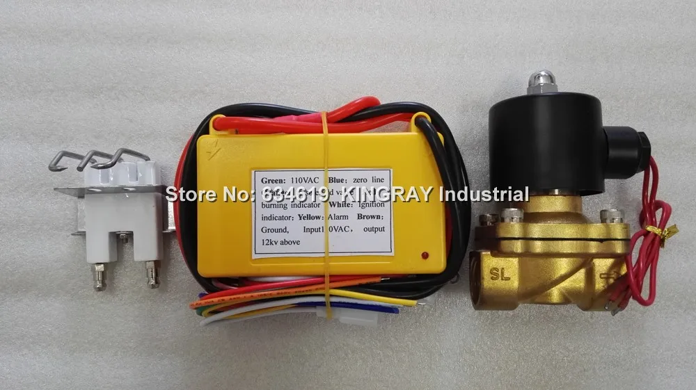 Full Kit 110VAC 1/2" Solenoid Gas Grill Ignition Controller High Energy Output Gas Oven Lighter Gas Burner Ignter
Full Kit 110VAC 1/2" Solenoid Gas Grill Ignition Controller High Energy Output Gas Oven Lighter Gas Burner Ignter