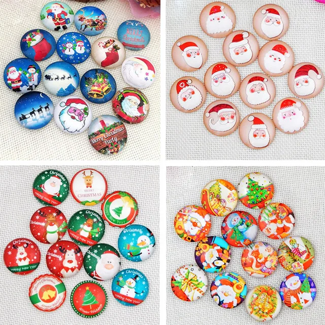 Mixed 18MM Christmas Santa Claus Glass Snap Button Jewelry Charm Fit For DIY Snap Accessories Jewelry
Mixed 18MM Christmas Santa Claus Glass Snap Button Jewelry Charm Fit For DIY Snap Accessories Jewelry