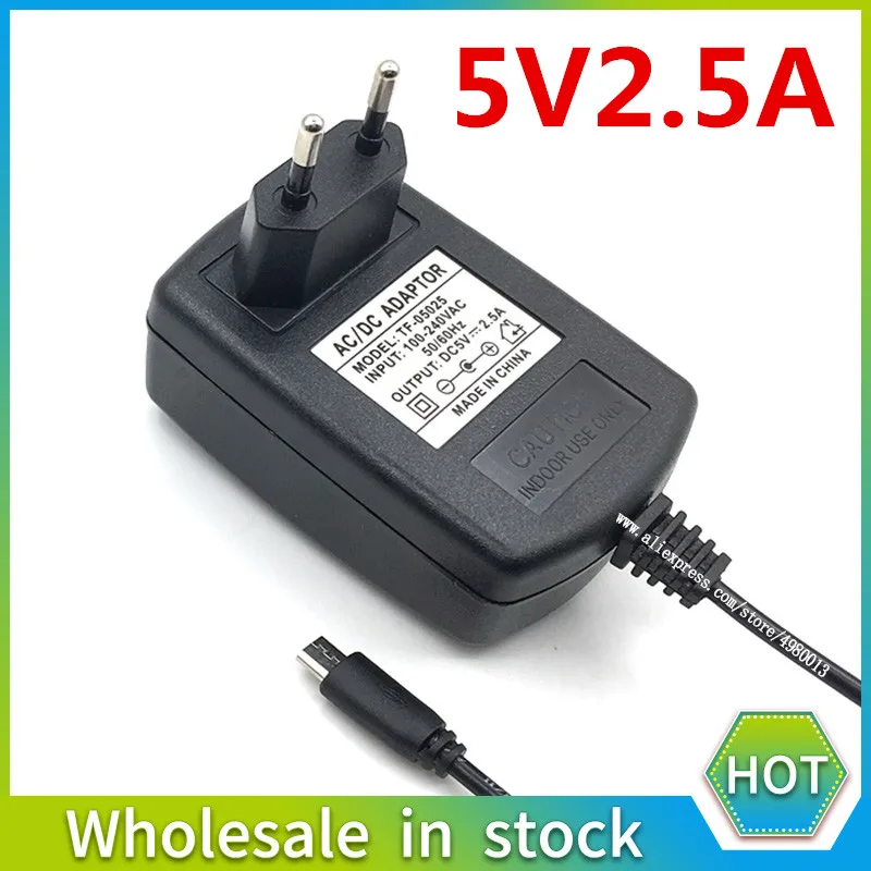 Адаптер питания Micro USB 5 В 2 А 2500 мА 100 240 зарядное устройство для Raspberry PI 3 Zero Model B + Tablet