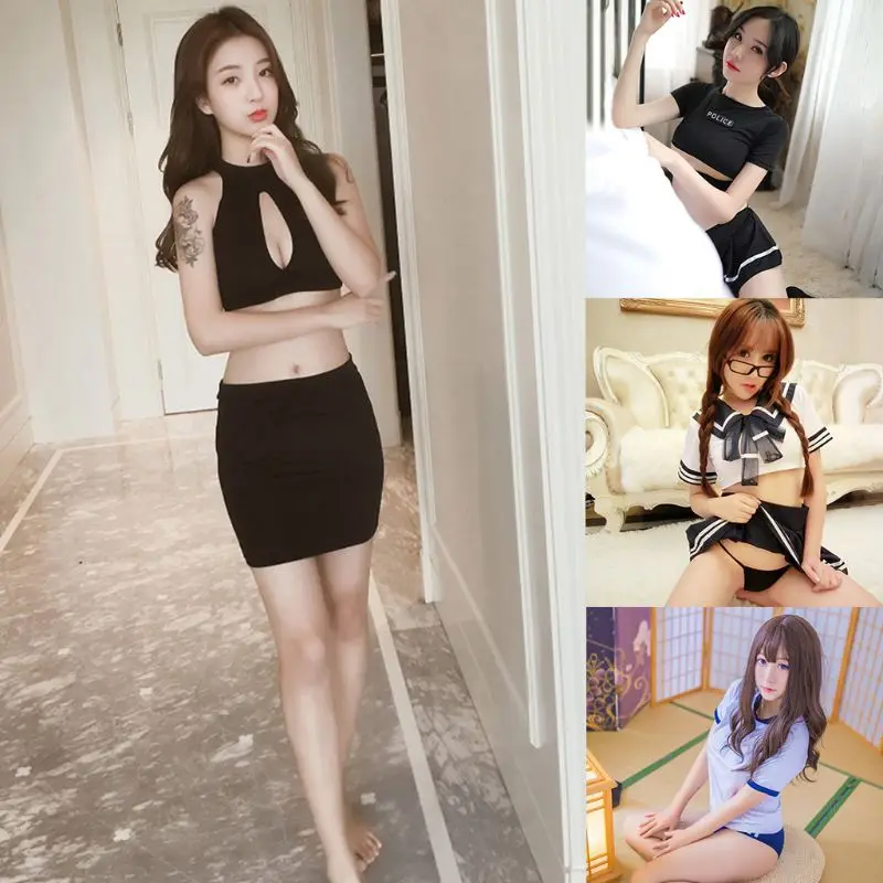 Womens Erotic Two Piece Lingerie Set Japanese School Girl Students Sailor Uniform Fancy Dress Outfit Cosplay Costume Underwear
Womens Erotic Two Piece Lingerie Set Japanese School Girl Students Sailor Uniform Fancy Dress Outfit Cosplay Costume Underwear