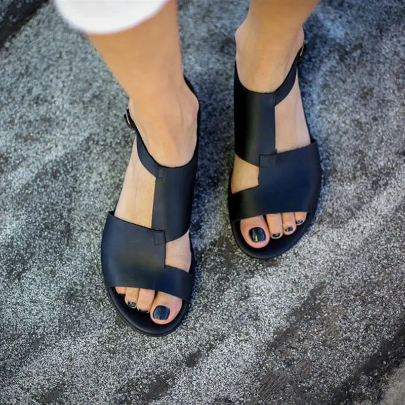 Fanyuan Fashion Buckle Strap Sandals Comfort Ankle-Wrap Flats Women Shoes black Cover Heel summer Flat Shoes
Fanyuan Fashion Buckle Strap Sandals Comfort Ankle-Wrap Flats Women Shoes black Cover Heel summer Flat Shoes