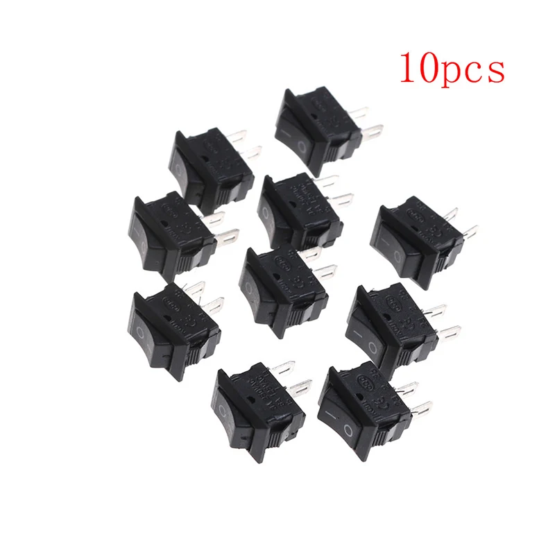 10Pcs 10*15MM Rocker Switch Small Black Rocker Switch KCD1-11 250VAC/3A 6A 125V AC 2P Switches
10Pcs 10*15MM Rocker Switch Small Black Rocker Switch KCD1-11 250VAC/3A 6A 125V AC 2P Switches