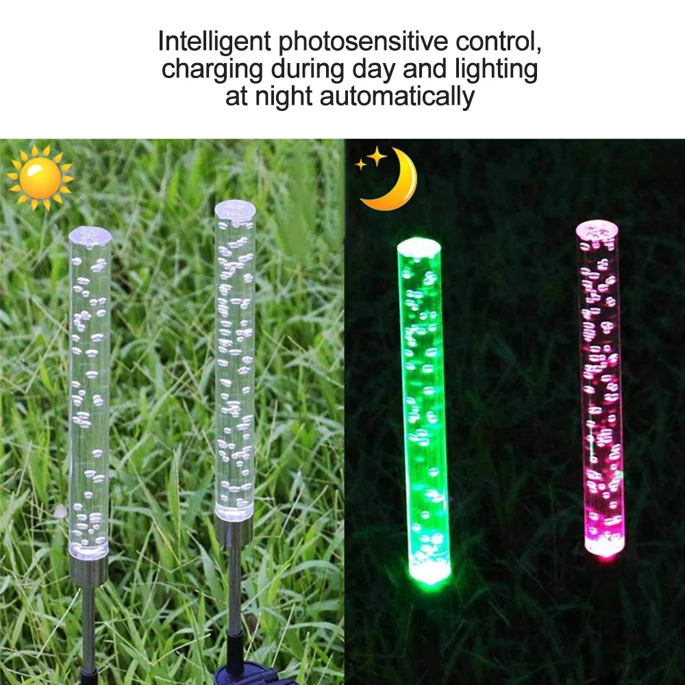 LED Solar Lawn Light Portable Mini Water-Resistant IP65 Outdoor Lamp Colorful Acrylic Rod Bubble Lamp For Outdoor Garden Decor
LED Solar Lawn Light Portable Mini Water-Resistant IP65 Outdoor Lamp Colorful Acrylic Rod Bubble Lamp For Outdoor Garden Decor