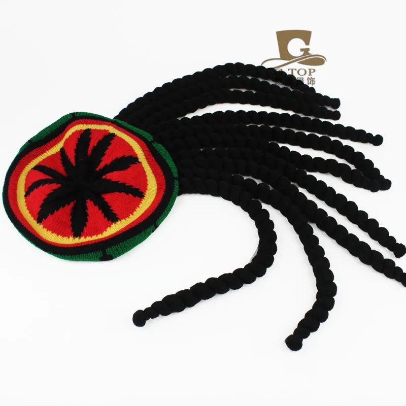 Fancy Dress Party Costume Hippie beret Dreadlocks Wig jamaican rasta knit hat Bob Marley Caribbean Fancy Dress Prop
Fancy Dress Party Costume Hippie beret Dreadlocks Wig jamaican rasta knit hat Bob Marley Caribbean Fancy Dress Prop