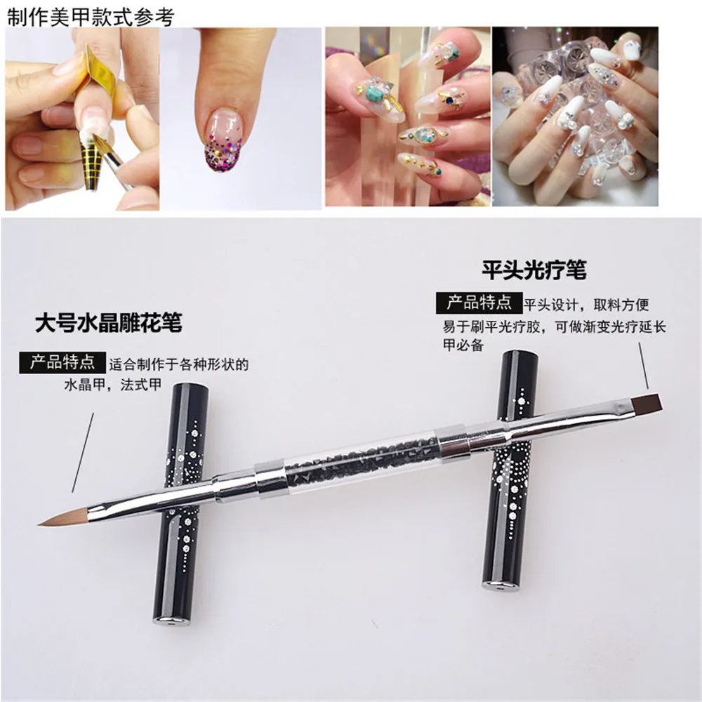 3 Style 2 In 1 Acrylic Nail Art Brush UV Gel Crystal Rhinestone Polish Flat Painting Drawing Pen Manicure Brush Nail Art Tools
3 Style 2 In 1 Acrylic Nail Art Brush UV Gel Crystal Rhinestone Polish Flat Painting Drawing Pen Manicure Brush Nail Art Tools