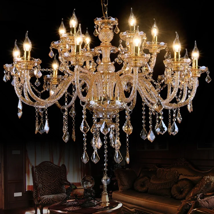 Luxury 15/18 Arm Gold Crystal Chandelier Home Lighting Lustres De Cristal Decoration Pendants Living Room Lamp
Luxury 15/18 Arm Gold Crystal Chandelier Home Lighting Lustres De Cristal Decoration Pendants Living Room Lamp