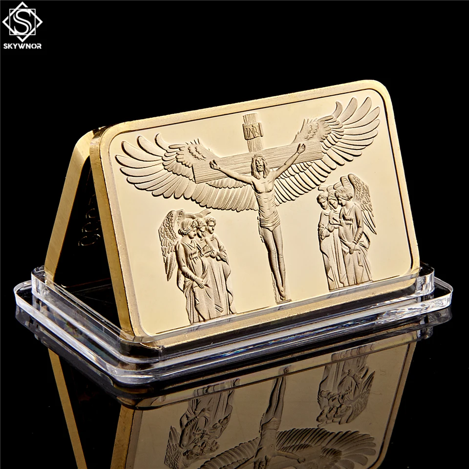 Gold /Silver Christ Good Friday Jesus And Angel Bullion Bar Souvenir Gold Bar For Christian Gifts With Capsule
Gold /Silver Christ Good Friday Jesus And Angel Bullion Bar Souvenir Gold Bar For Christian Gifts With Capsule