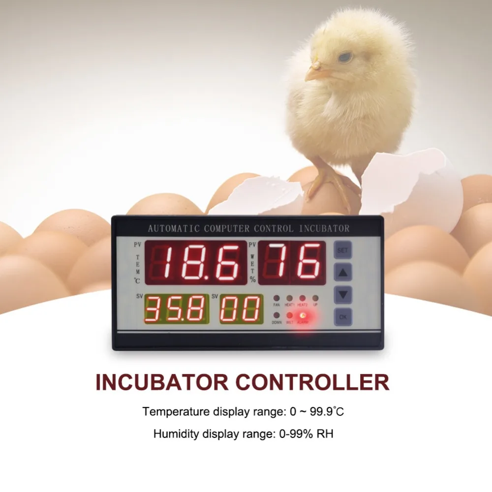 XM-18 Incubator Hatching Machine Parts Automation Controller With Temperature And Humidity Sensor with Plug Connector
XM-18 Incubator Hatching Machine Parts Automation Controller With Temperature And Humidity Sensor with Plug Connector