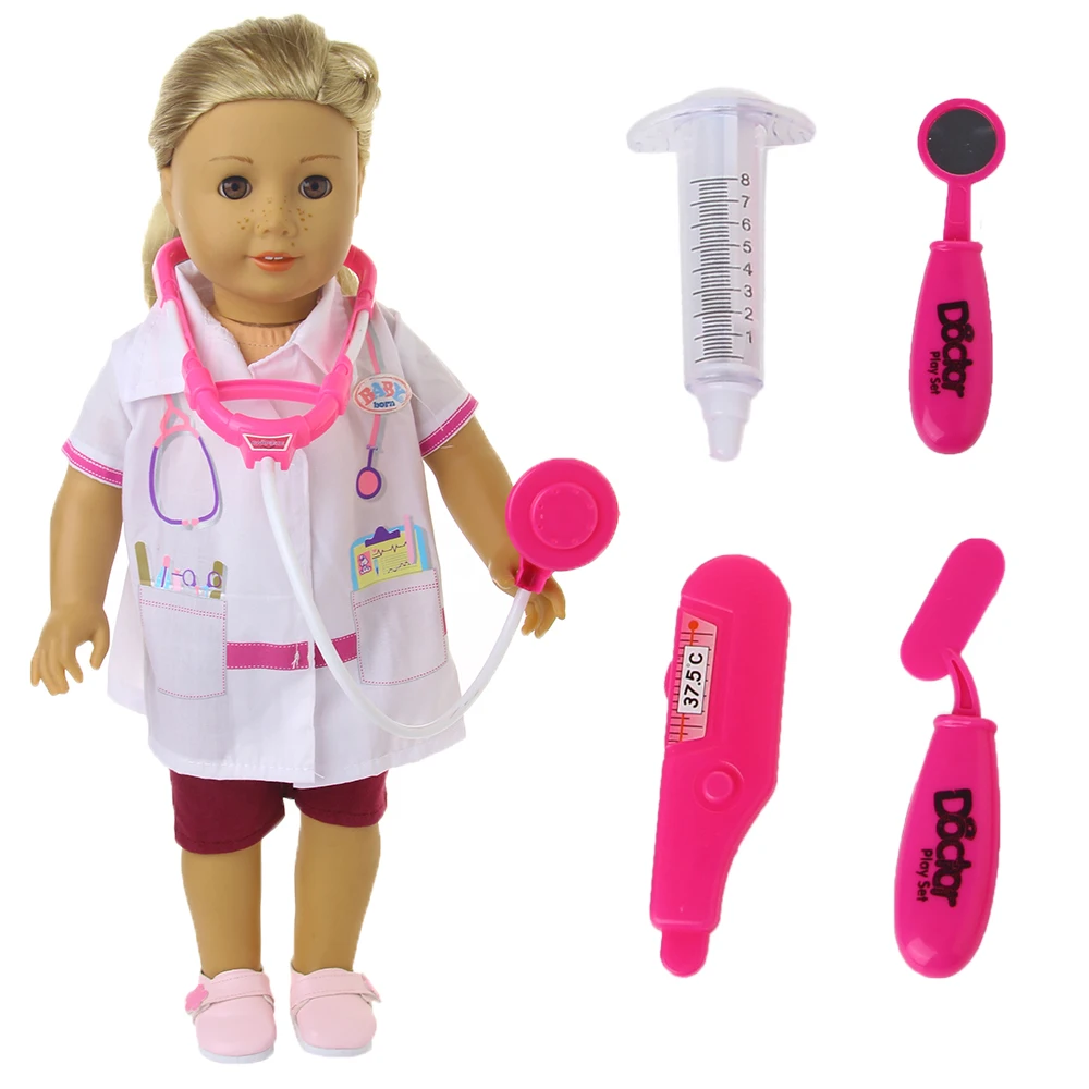 Doll Clothes Accessories Doctor Nurse Uniform Clothes+Toys Medical Equipments Fit 18 Inch American Doll & 43 Cm Baby Doll Girl
Doll Clothes Accessories Doctor Nurse Uniform Clothes+Toys Medical Equipments Fit 18 Inch American Doll & 43 Cm Baby Doll Girl